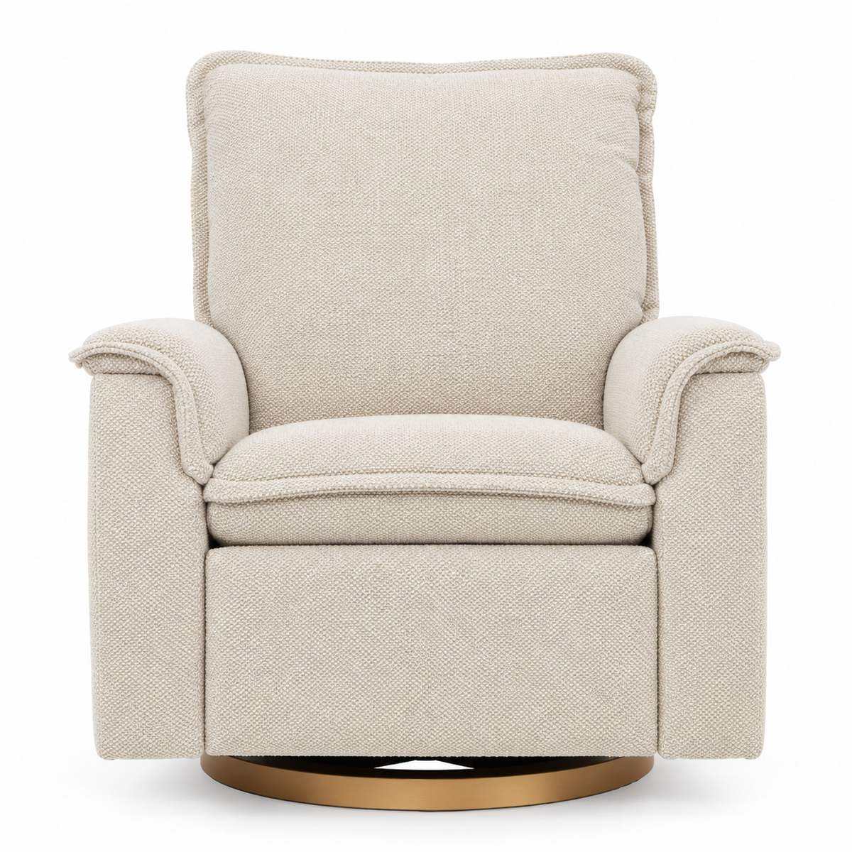 iL TuTTo Louie Electric Recliner Glider Nursery Chair in Light Beige Soft Tweed