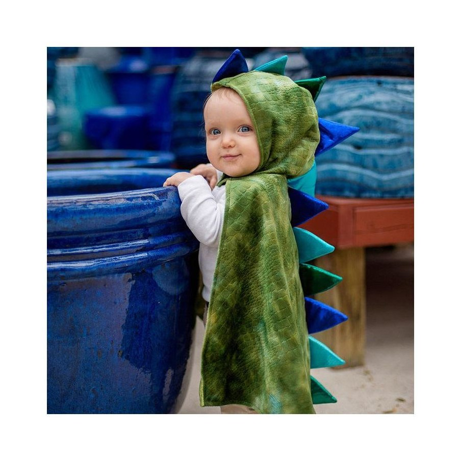 Great Pretenders Dragon Baby Cape Costume Velvet Green Size 2-3 Kids Halloween Costume