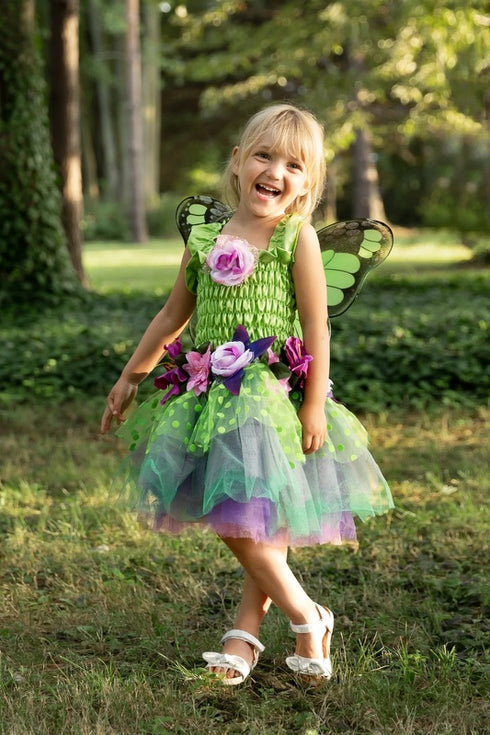 Great Pretenders Green Fairy Blooms Deluxe Dress with Wings