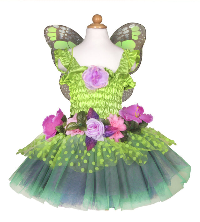 Great Pretenders Green Fairy Blooms Deluxe Dress with Wings