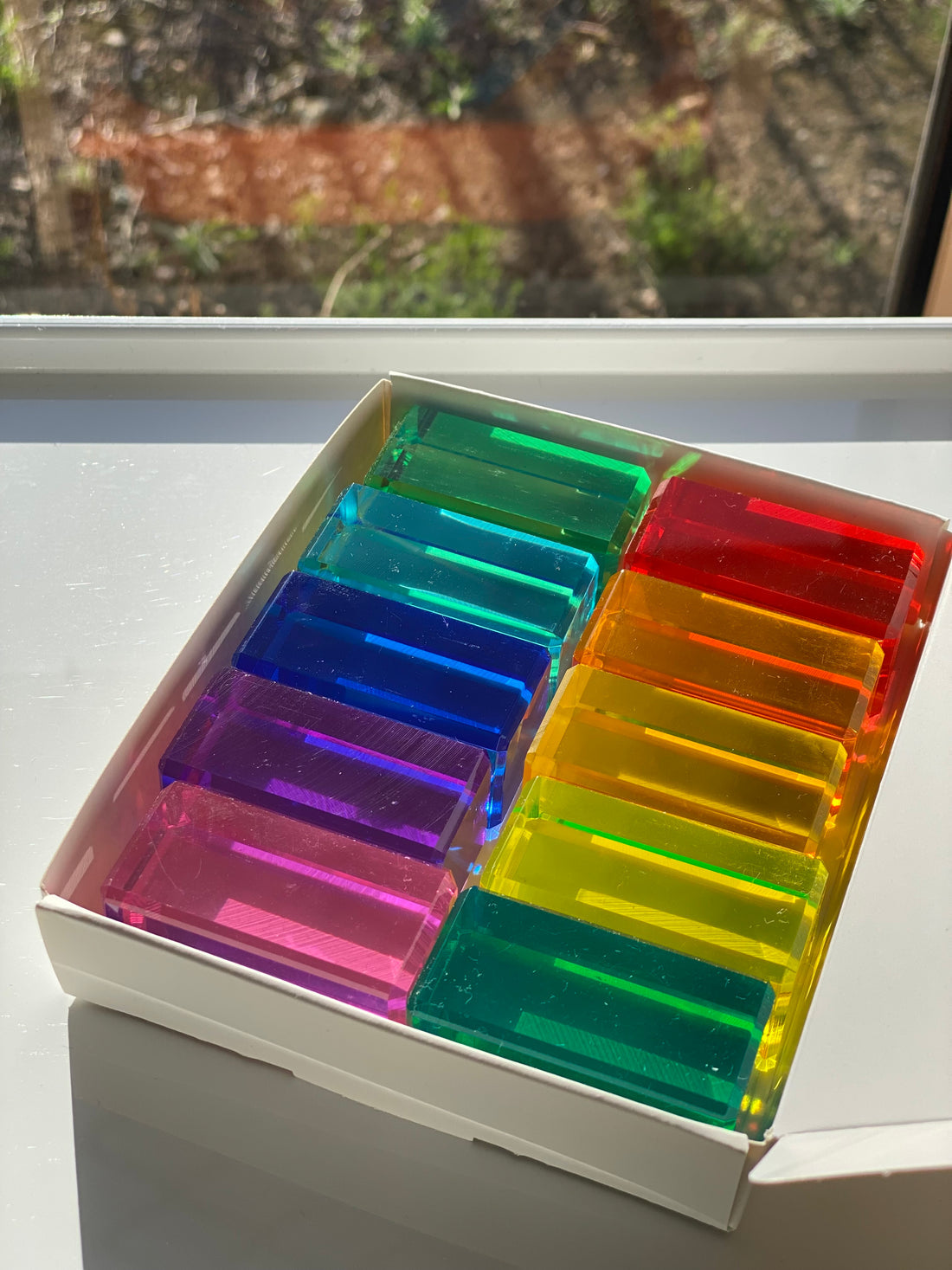 My Little Creator Lucite Bright Rectangle Blocks 10 Pieces 10 Colours