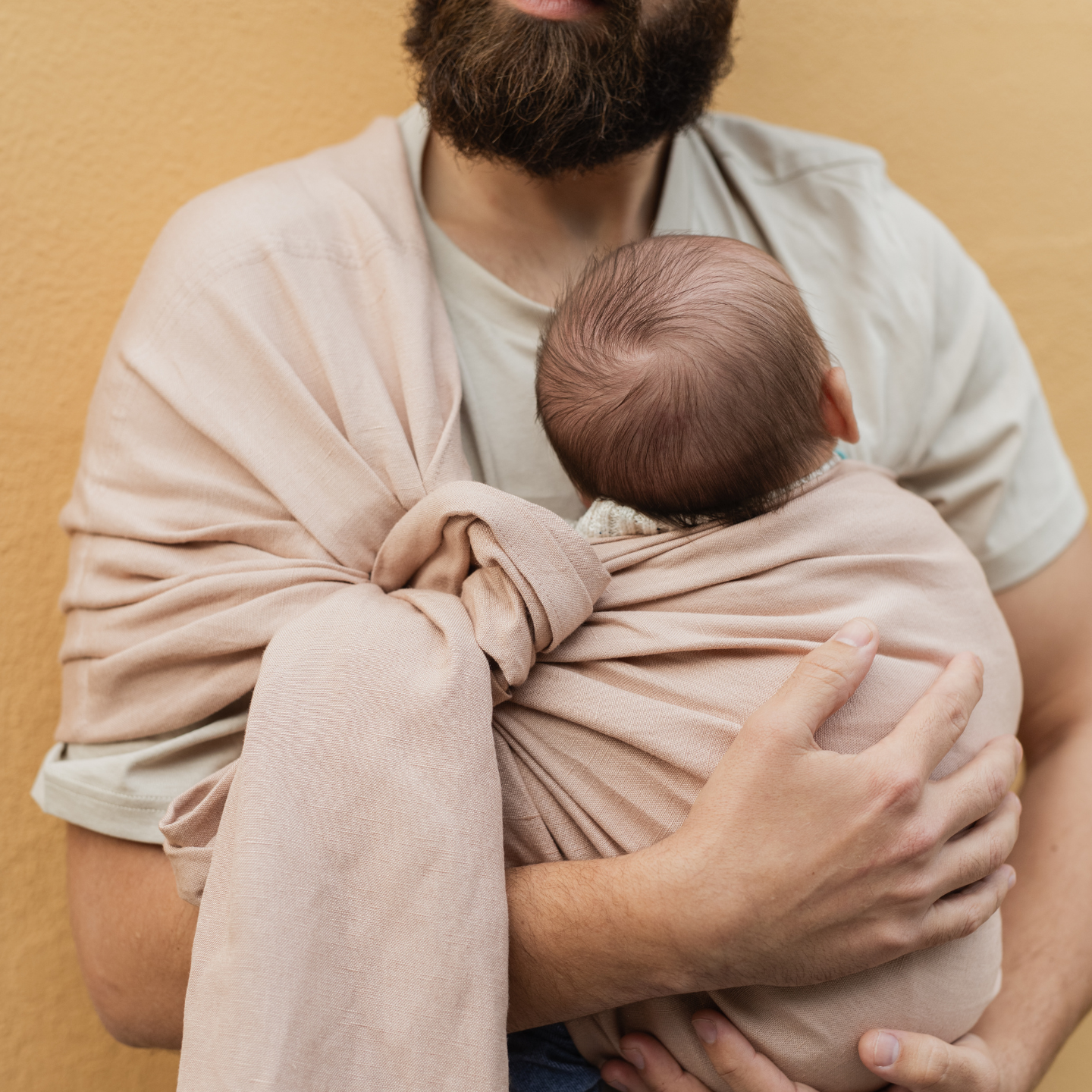 Boba Ring Sling Linen Carrier - Peony