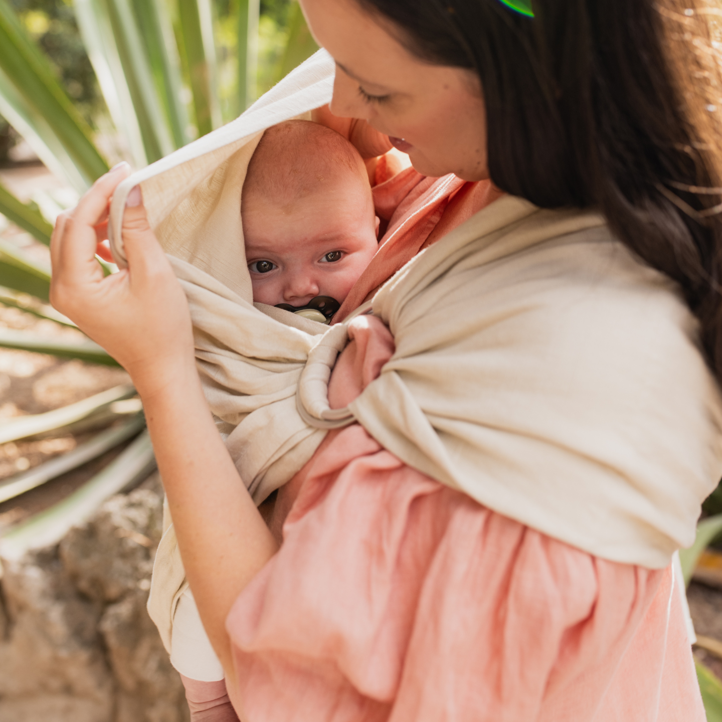 Boba Ring Sling Linen Carrier - Pampas