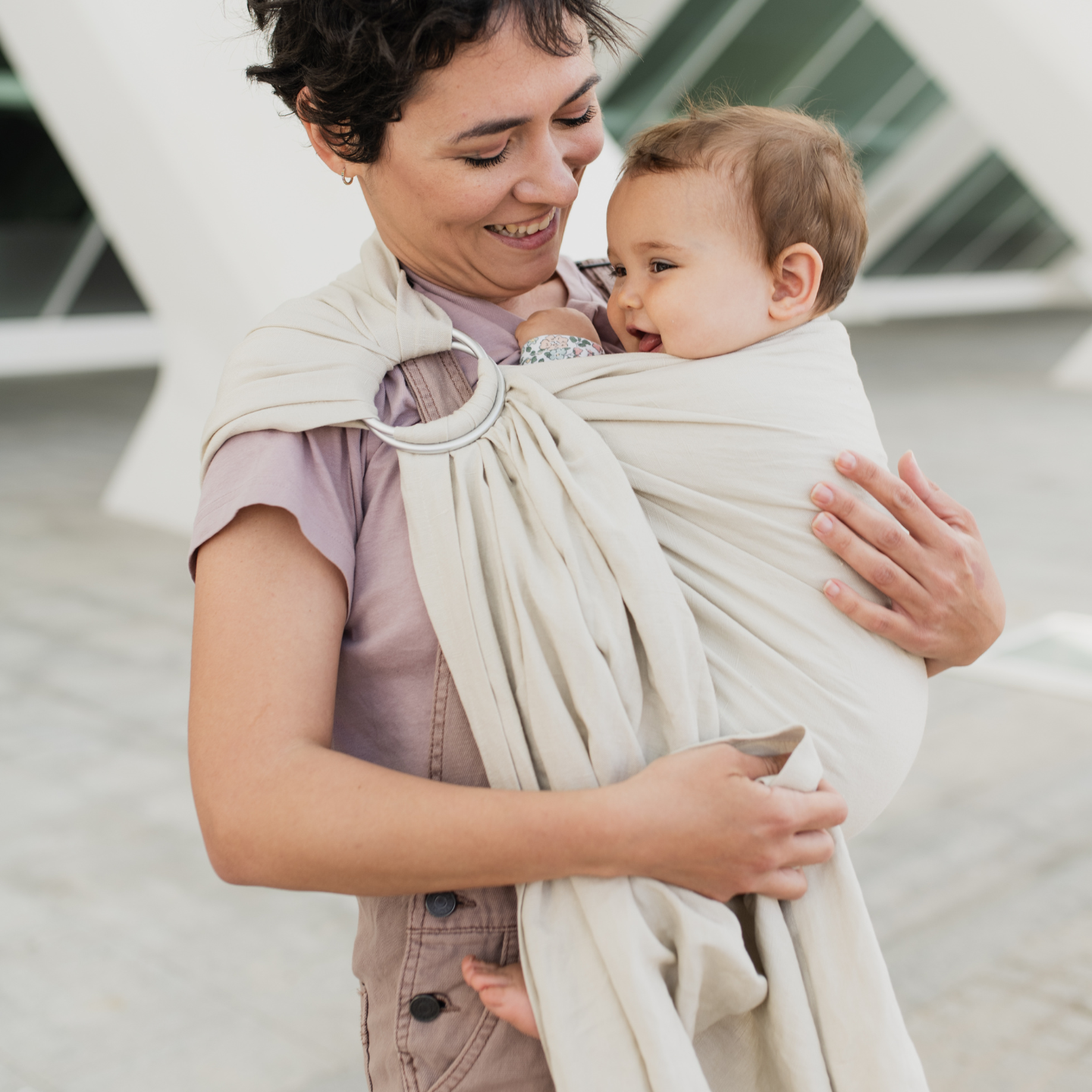 Boba Ring Sling Linen Carrier - Pampas