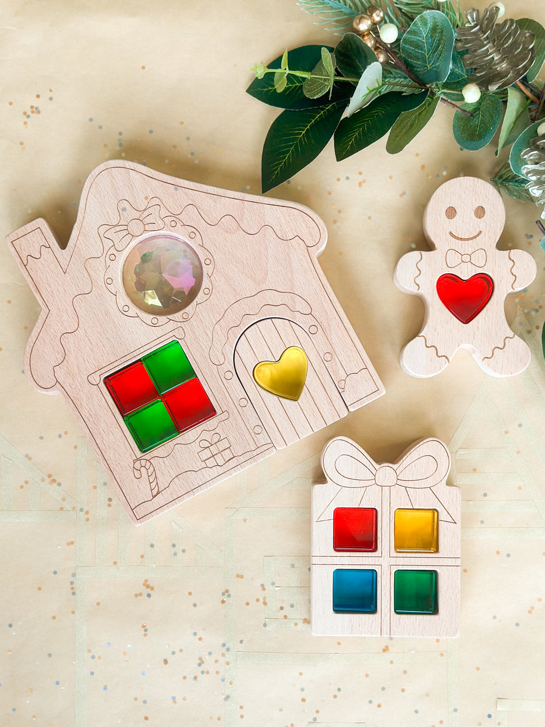 Gingerbread House Christmas 4 Pc Set