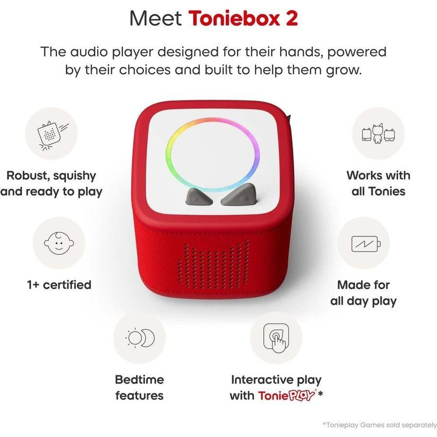 tonies® Toniebox 2 Starter Set with Creative Tonie Rubie - Sunset Red