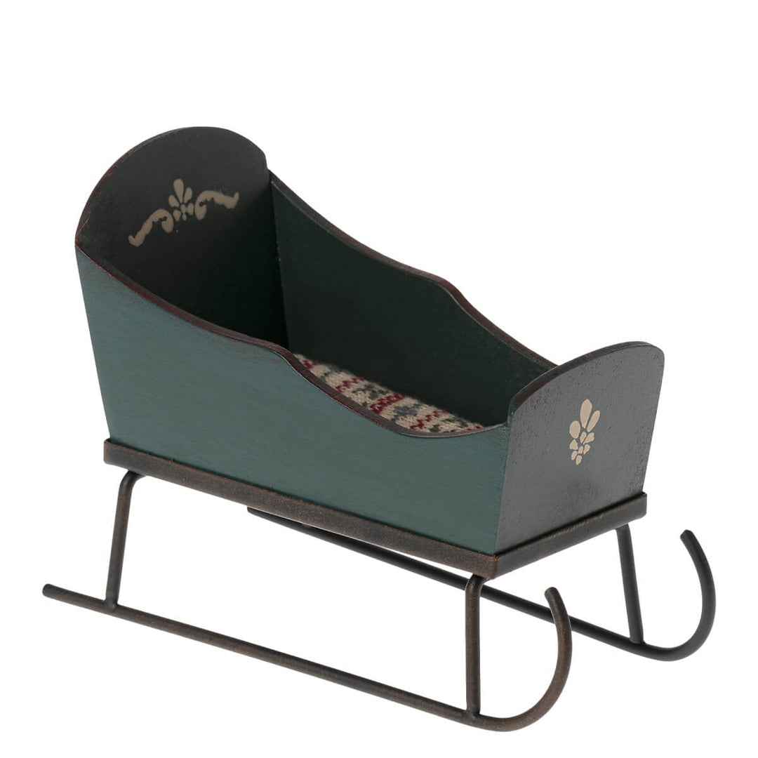 Maileg Sleigh for Mouse Green