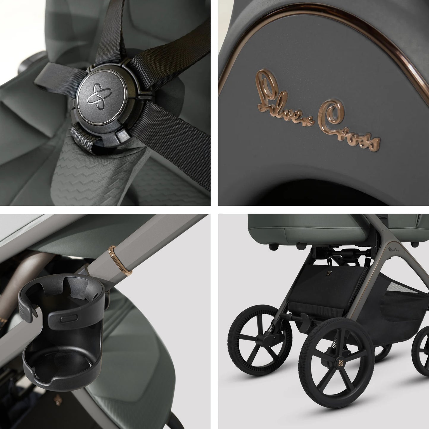 Silver Cross Cove Pewter with Carrycot (6 Piece)