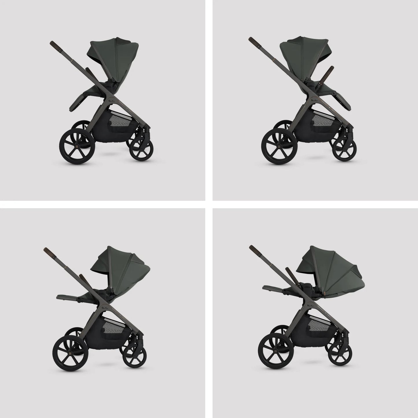 Silver Cross Cove Pewter with Carrycot (6 Piece)