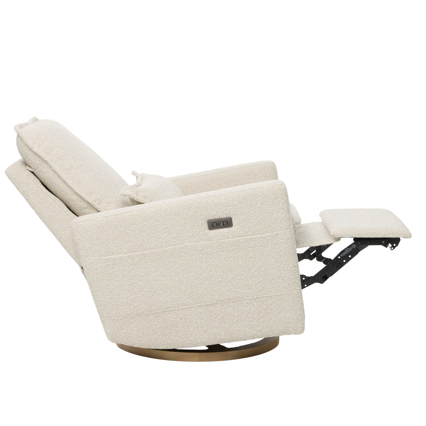 iL TuTTo Frankie Electric Recliner Glider Nursery Chair in Light Beige Soft Tweed