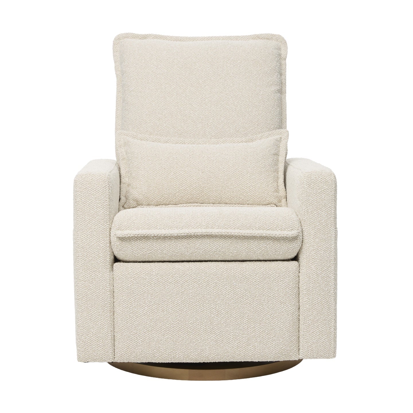 iL TuTTo Frankie Electric Recliner Glider Nursery Chair in Light Beige Soft Tweed
