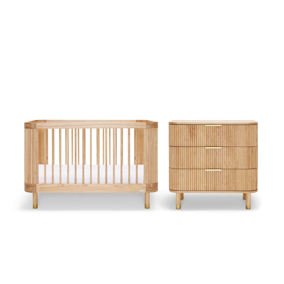 BabyRest Juno Cot + Juno Dresser + DuoCore Mattress Nursery Package