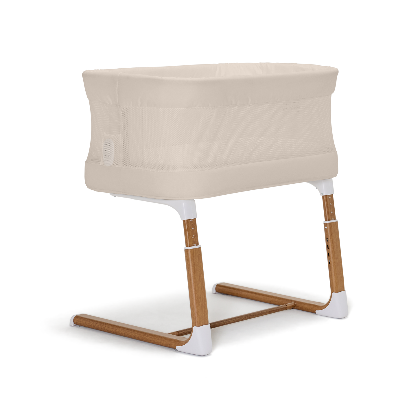 BabyRest Swan Smart Electric Bassinet - Beige/Walnut