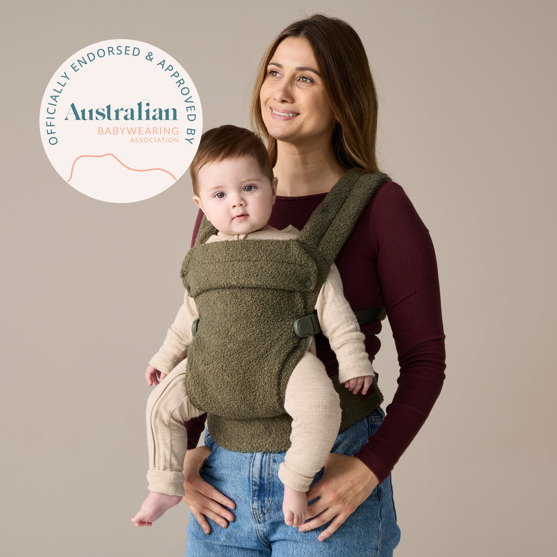 Boba Auri Baby Carrier in Coconut Teddy Fleece
