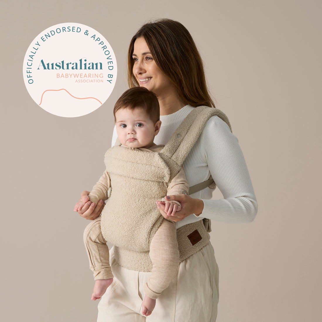 Boba Auri Baby Carrier in Coconut Teddy Fleece