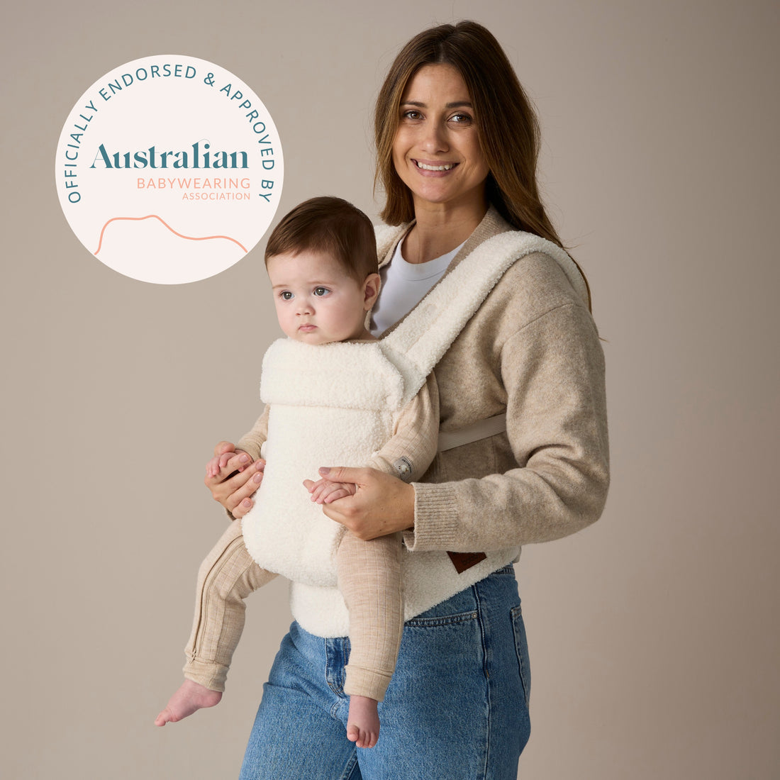 Boba Auri Baby Carrier in Coconut Teddy Fleece