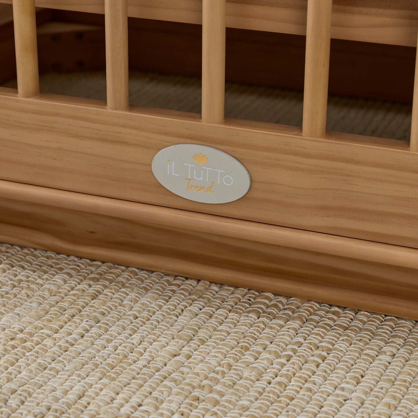 il Tutto Ollie Sustainable Timber Cot in Natural