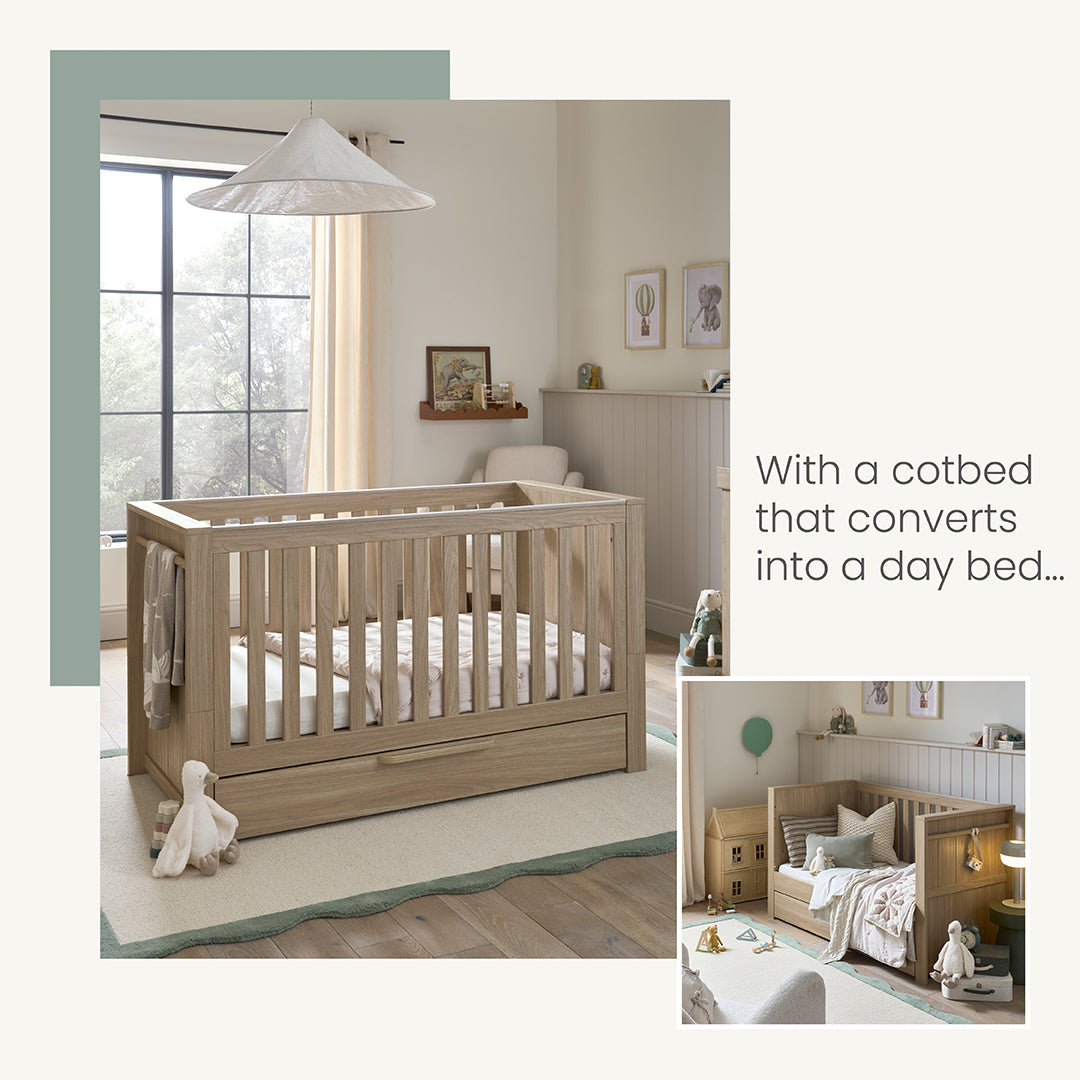 Mamas & Papas Franklin Cotbed – Natural Oak