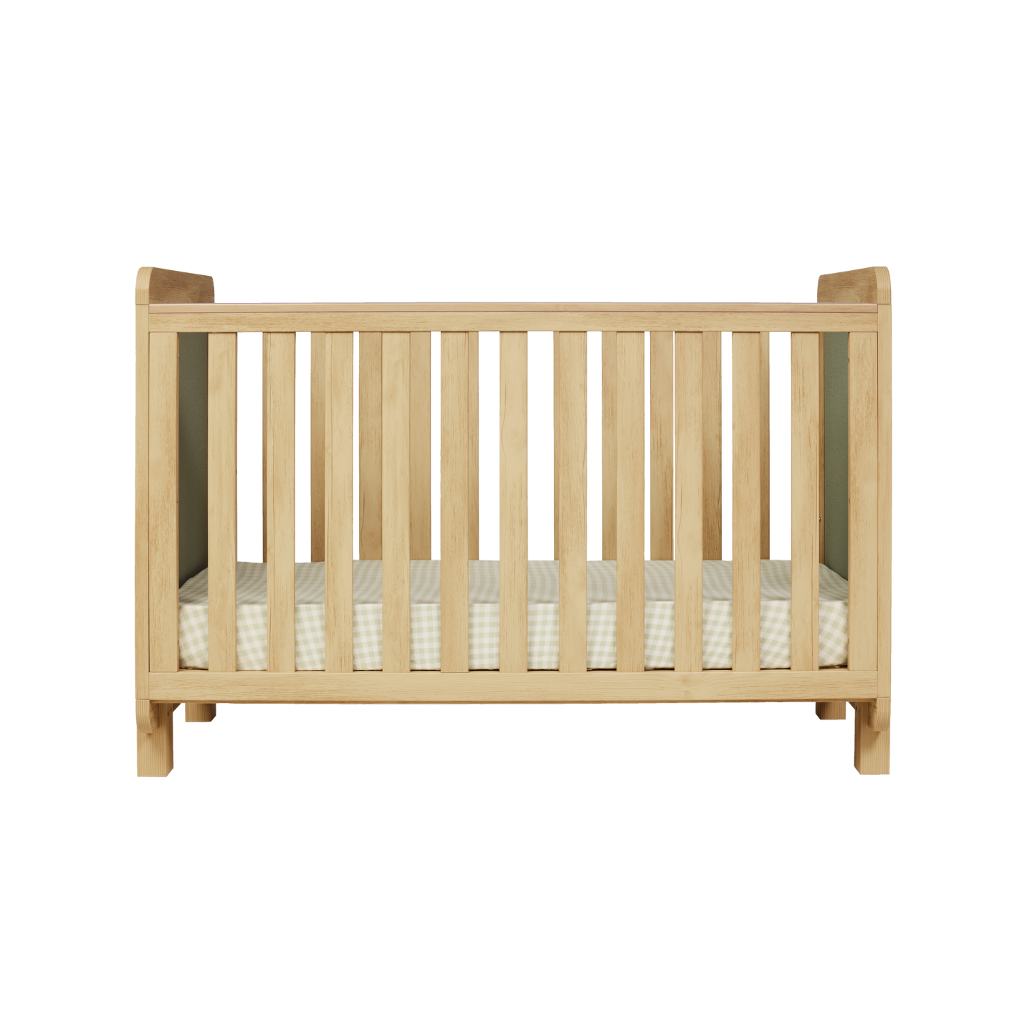 iL TuTTo Kuba Cot in Sage Weave & Golden Oak