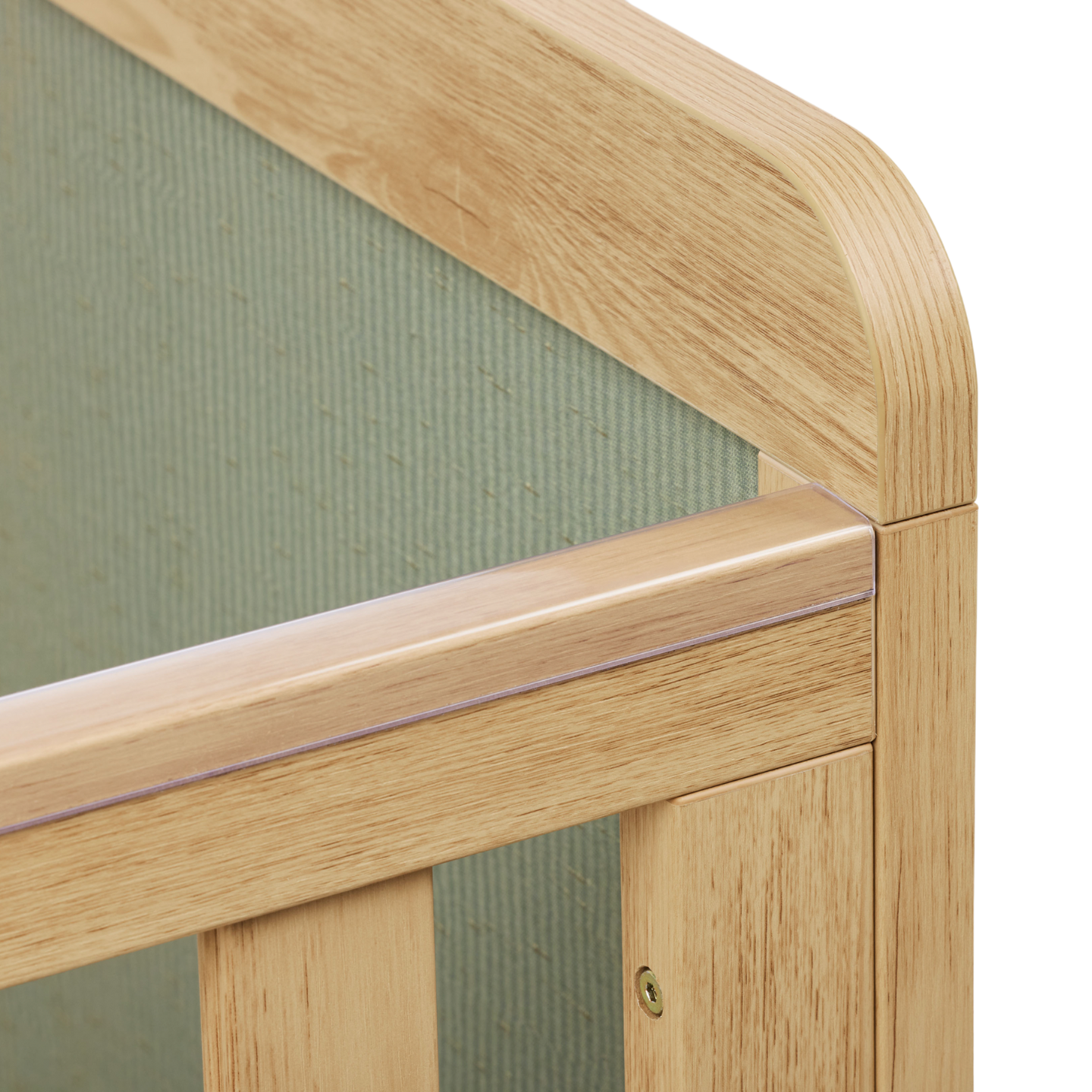 iL TuTTo Kuba Cot in Sage Weave & Golden Oak
