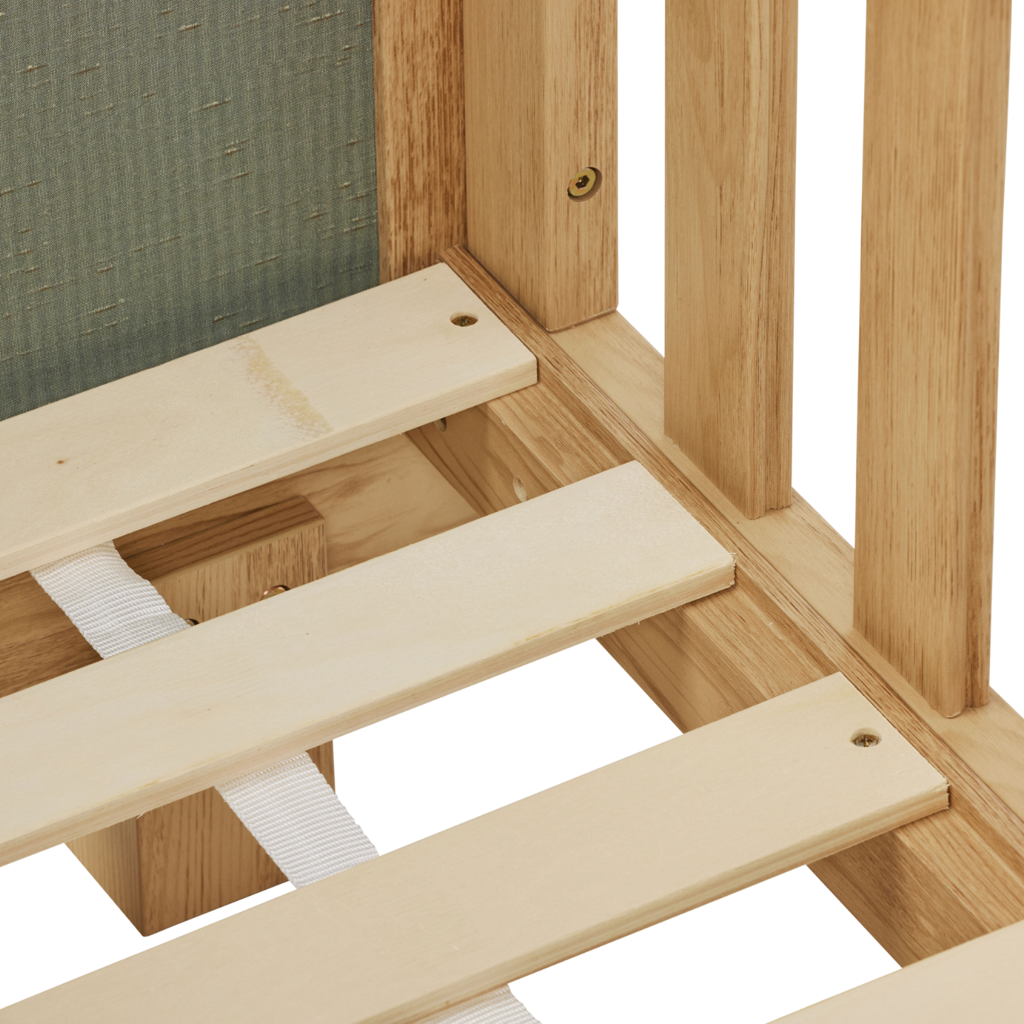 iL TuTTo Kuba Cot in Sage Weave & Golden Oak