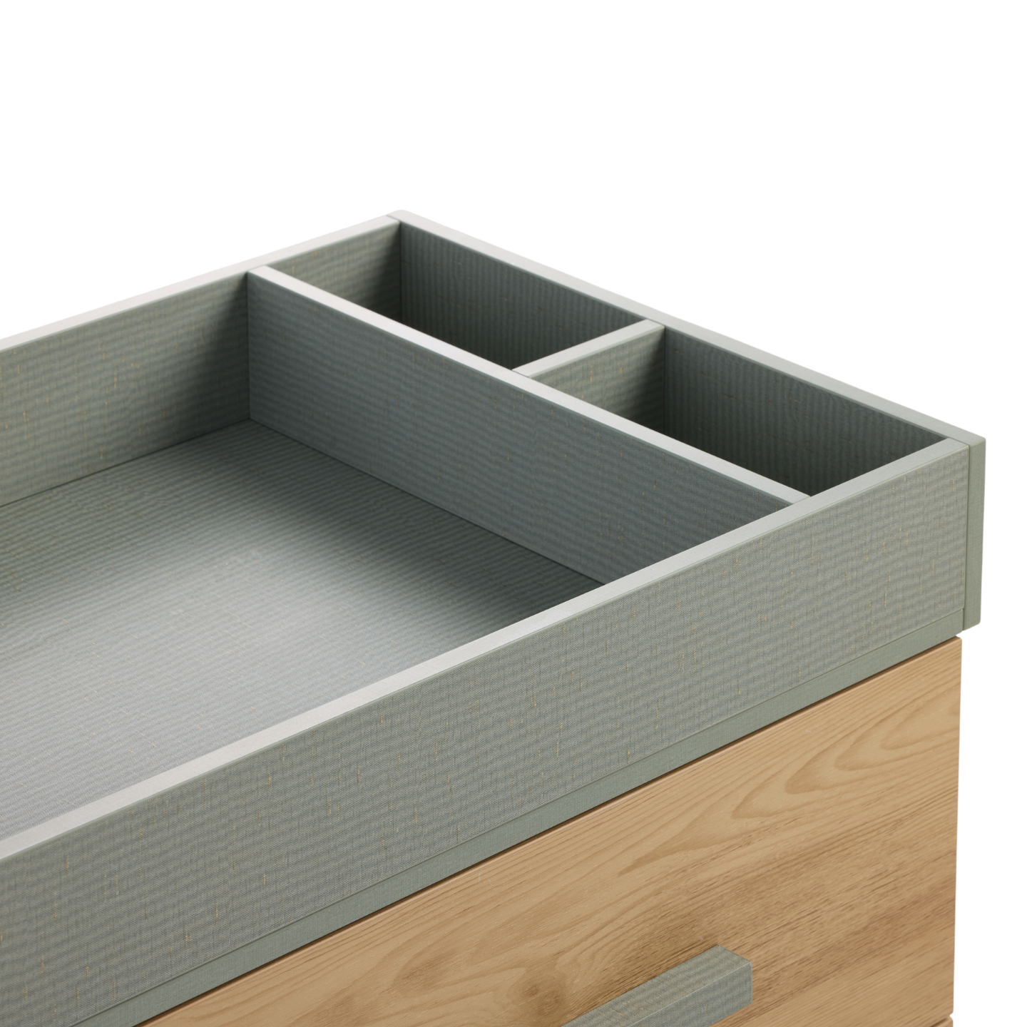 iL TuTTo Hallee Chest Changer in Sage Weave & Golden Oak