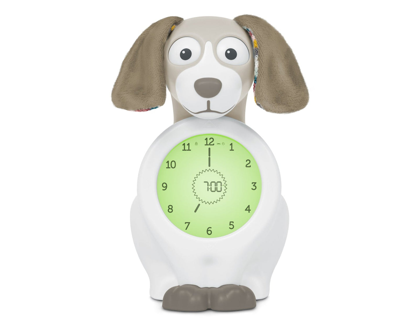 ZAZU Sleep Trainer Clock - Davy The Dog (Taupe)