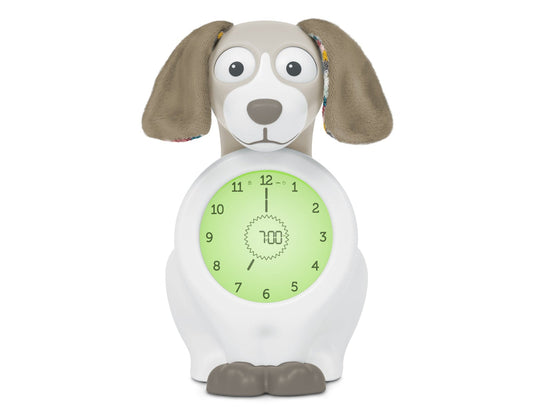 ZAZU Sleep Trainer Clock - Davy The Dog (Taupe)