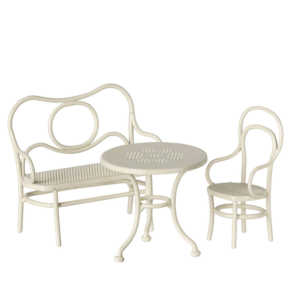 Maileg Cafe Set - Mouse Size Small Off White