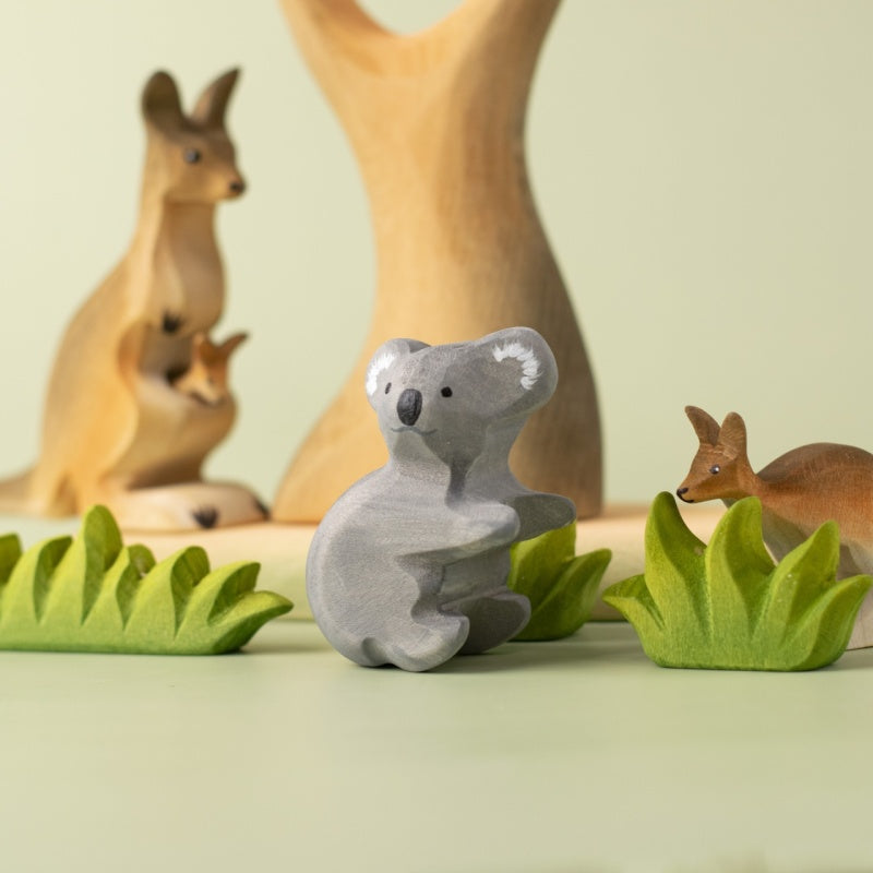 Bumbu Toys Wooden Koala Bears with Eucalyptus Set of 3