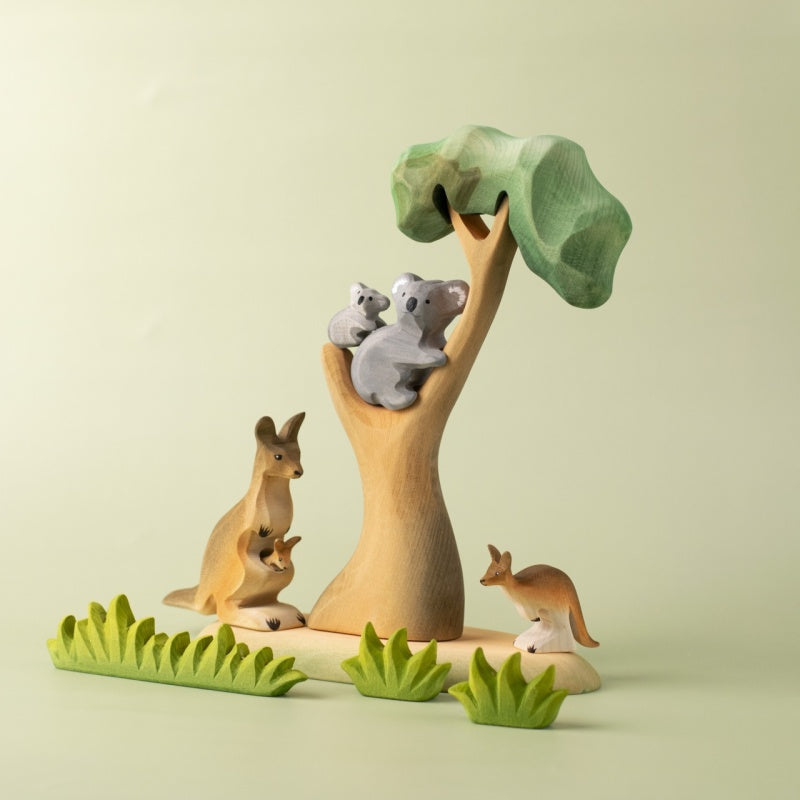 Bumbu Toys Wooden Koala Bears with Eucalyptus Set of 3