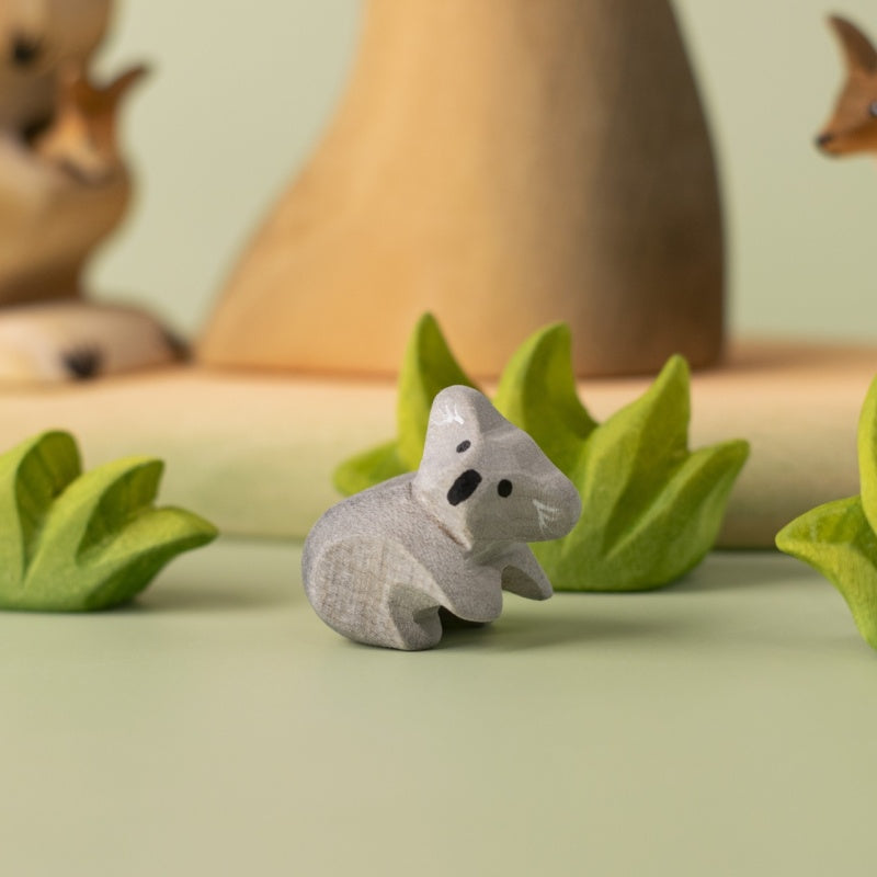 Bumbu Toys Wooden Koala Bears with Eucalyptus Set of 3