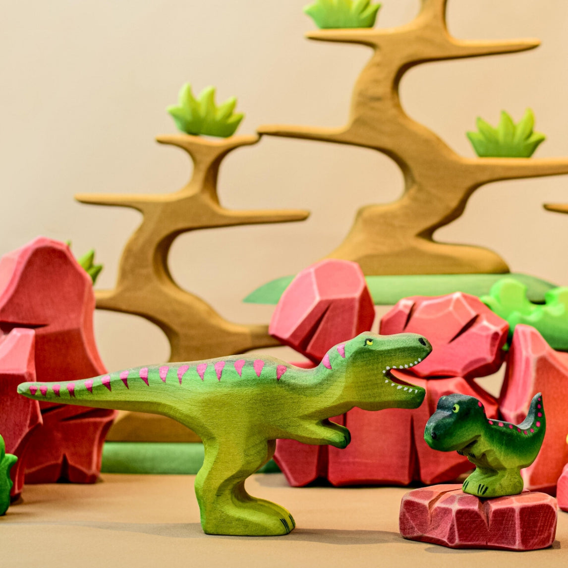 Bumbu Toys Romania Wooden T-Rex Dinosaur