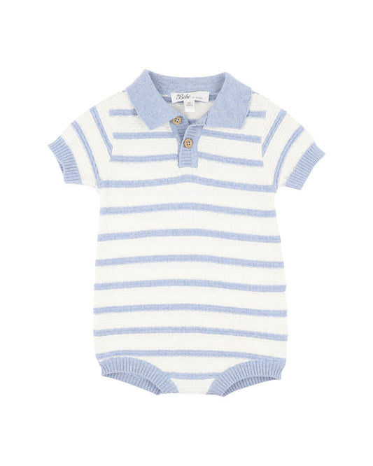 BeBe By Minihaha BRADY ORGANIC KNITTED POLO ROMPER