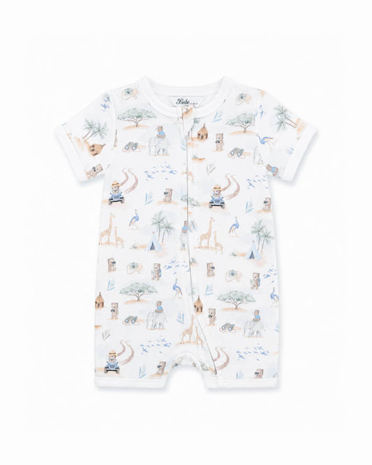 Bebe By Minihaha BRADY ORGANIC SS ZIP ROMPER