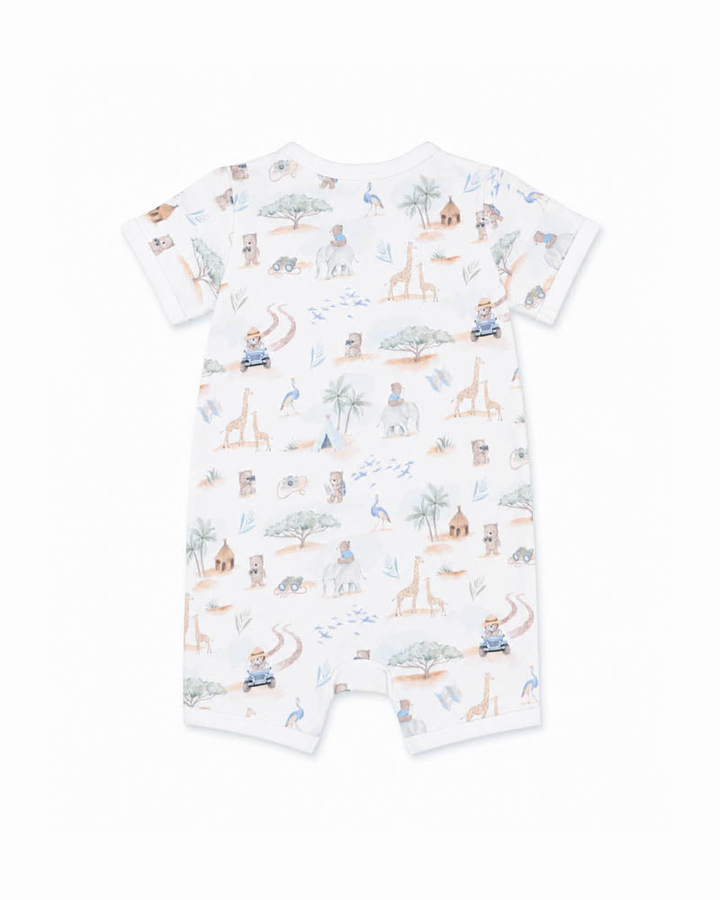Bebe By Minihaha BRADY ORGANIC SS ZIP ROMPER
