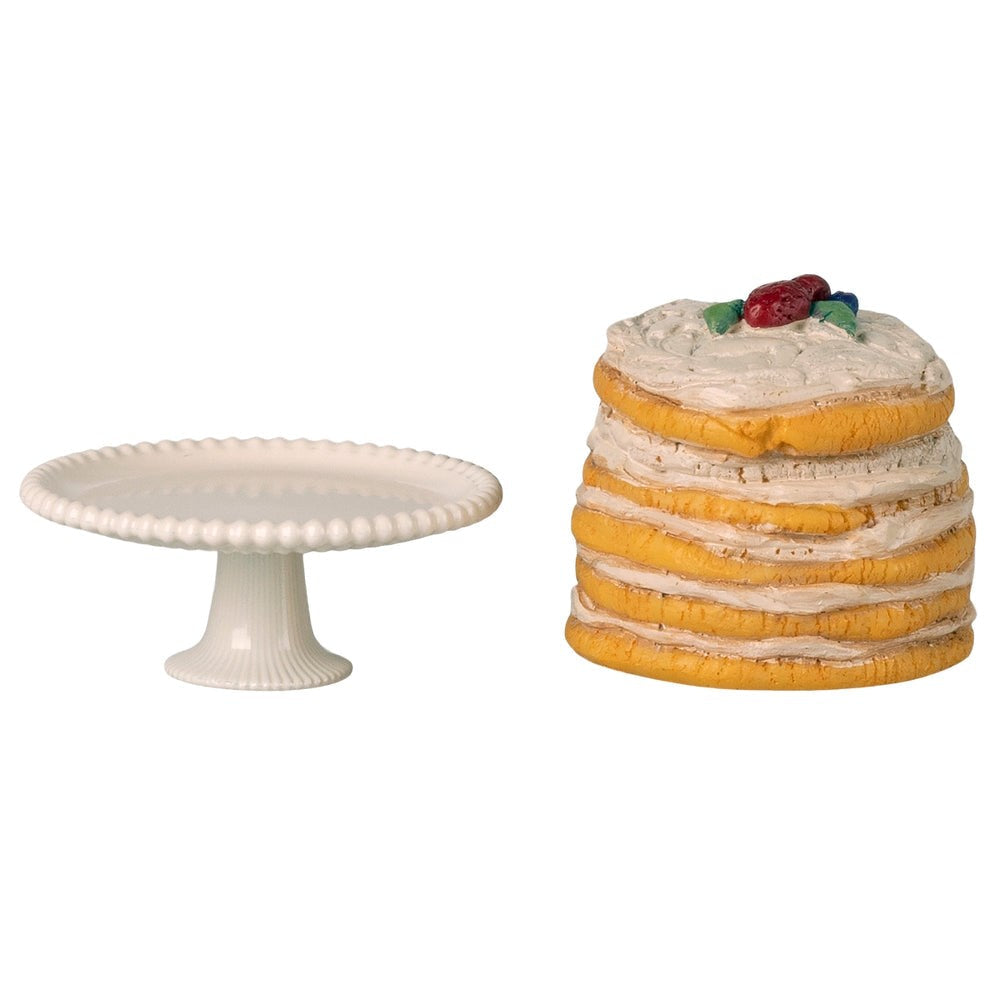 Maileg Party Cake and Cake Stand Mouse Size