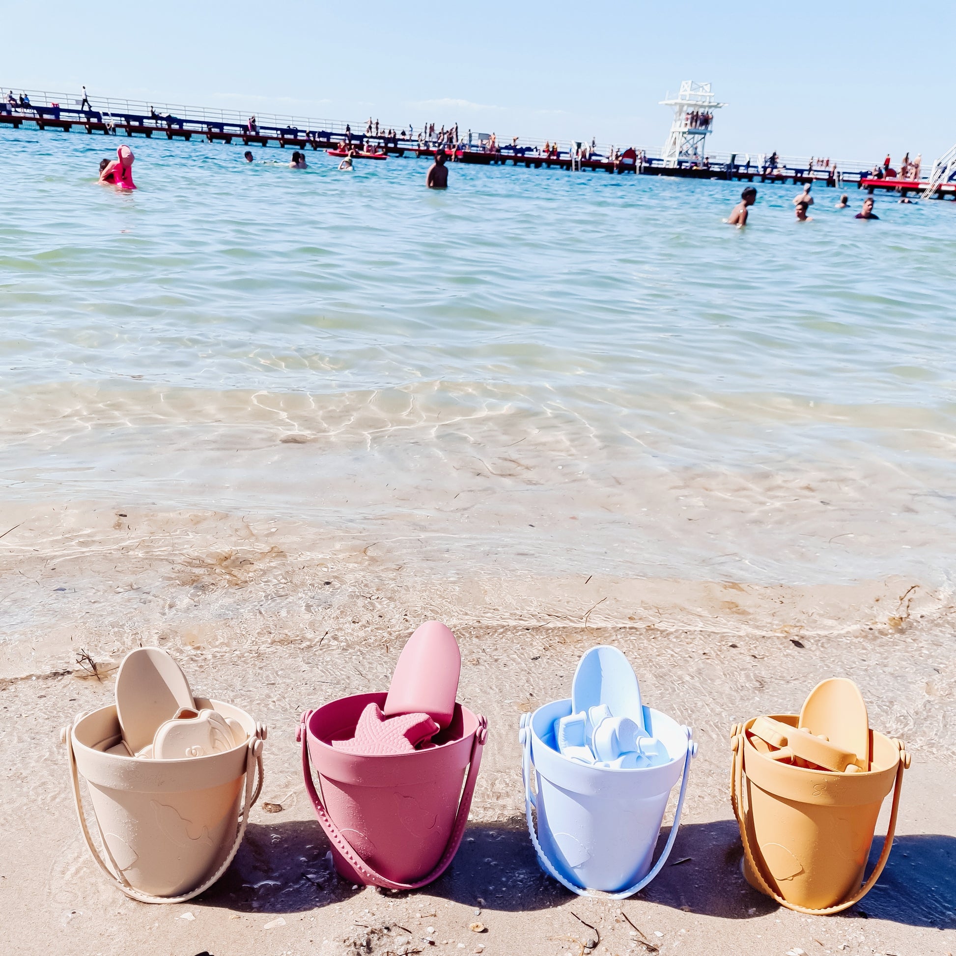 Silicone Beach Bucket and Spade Set - Sunshine Yellow | Serenity Kids ™️ - Serenity Kids