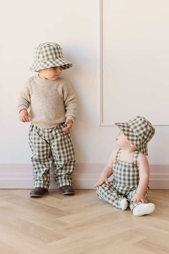 Jamie Kay - Organic Cotton Kingston Overall - Gingham Grape Leaf