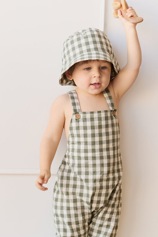 Jamie Kay - Organic Cotton Kingston Overall - Gingham Grape Leaf