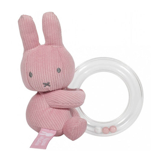 Miffy Ribbed Baby Ring Rattle - Pink