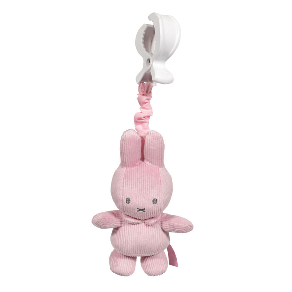 Miffy Ribbed Clip & Go Jiggler Toy - Pink