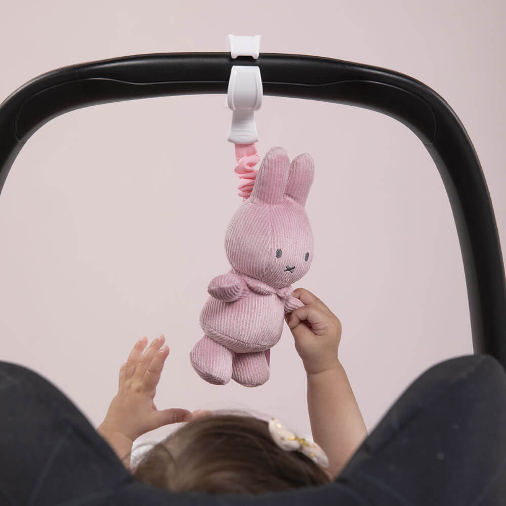 Miffy Ribbed Clip & Go Jiggler Toy - Pink