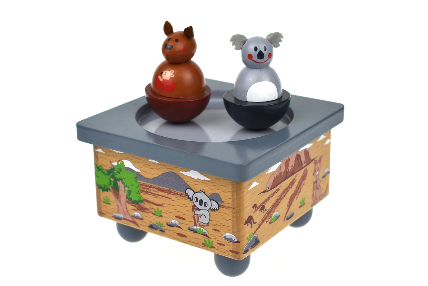 KOALA & KANGAROO WOODEN MUSIC BOX