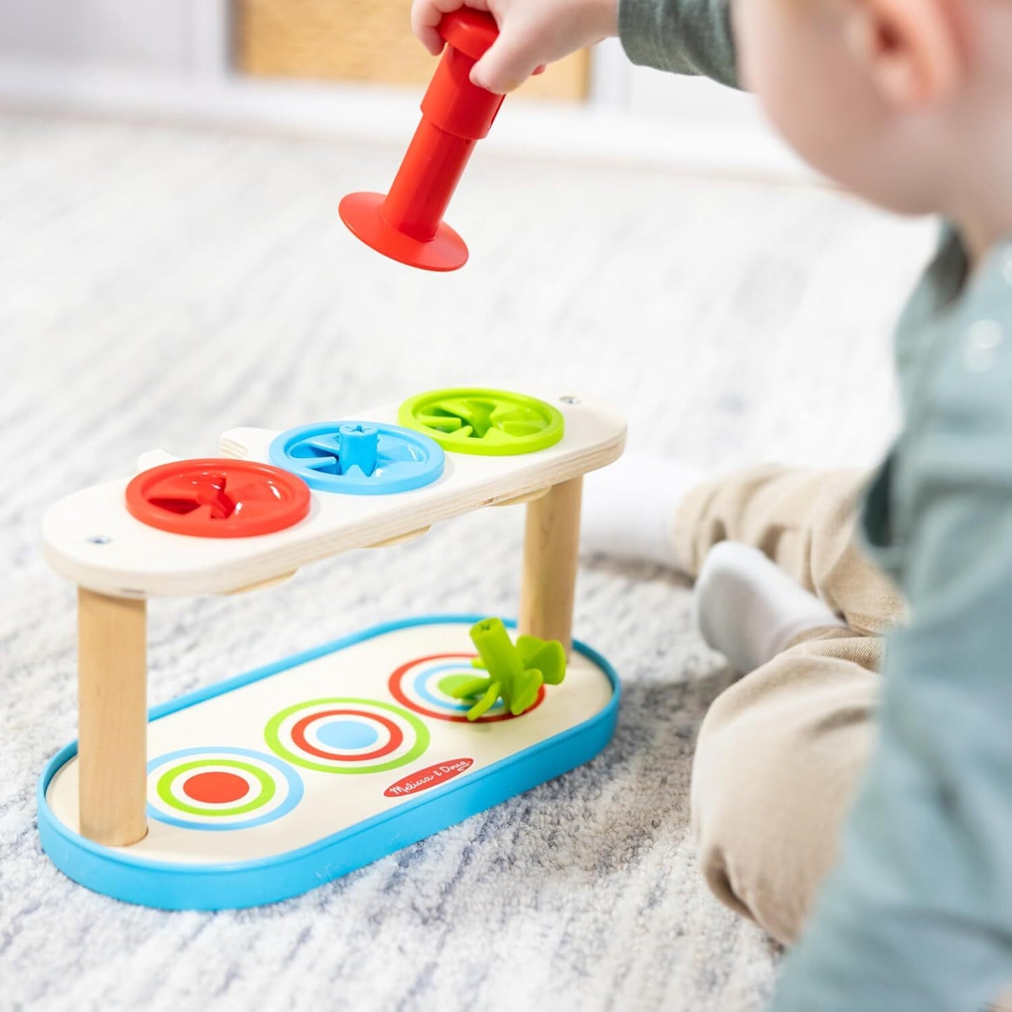 Melissa & Doug - Match & Push Spinning Tops