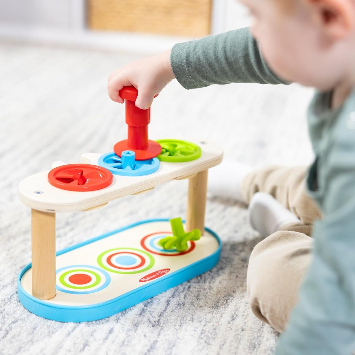 Melissa & Doug - Match & Push Spinning Tops