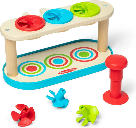 Melissa & Doug - Match & Push Spinning Tops