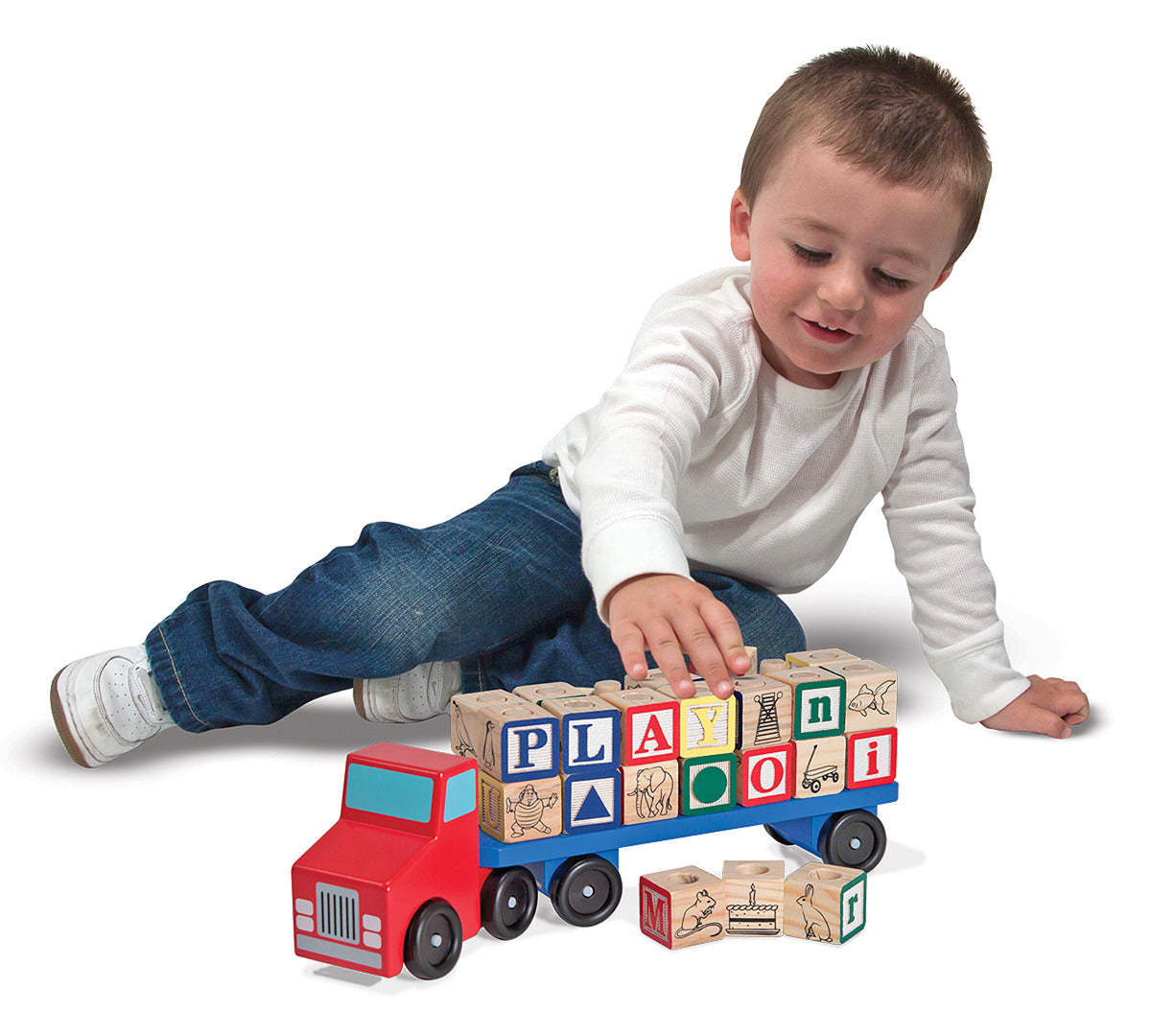 Melissa & Doug - Wooden Alphabet Block Truck