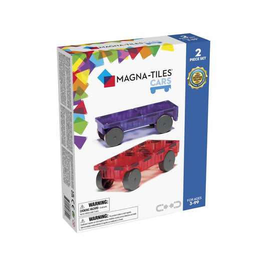 MAGNA-TILES - CARS - 2 PIECE EXPANSION SET - PURPLE & RED