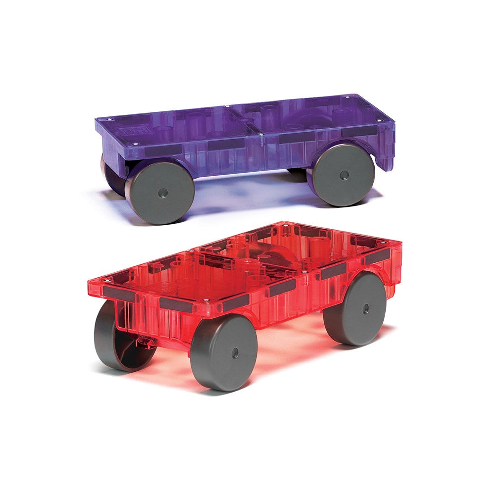 MAGNA-TILES - CARS - 2 PIECE EXPANSION SET - PURPLE & RED